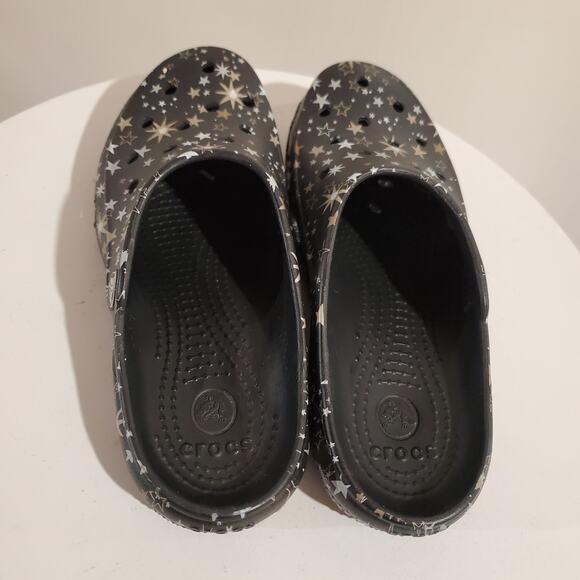 Crocs Freesail Stars Gold Silver Slip-On Mules Clog Sandals Womens 5 Celestial - Picture 5 of 9